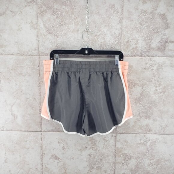 Athletic Elastic Waist Grey Peach Running Shorts Zone Pro Womens Size L 12/ 14 - Picture 2 of 6
